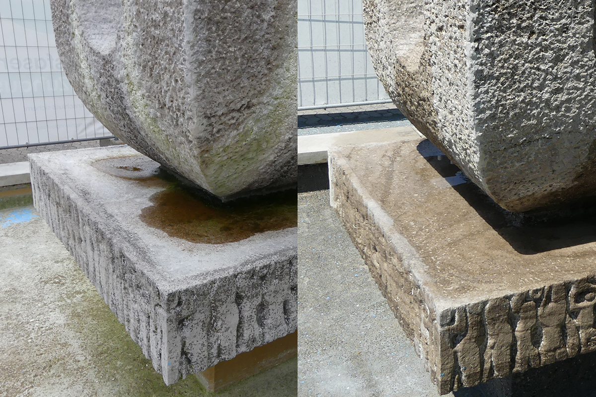 Cleaning sand stone